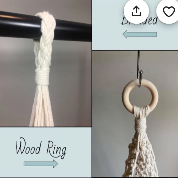 Minimalist Macrame Plant Hanger - 54” - Picture 4 of 6